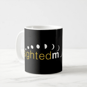 Sighted Moon Logo on a Coffee Mug