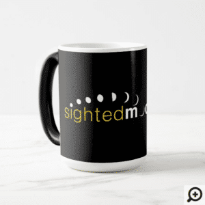 Sighted Moon Logo on a Coffee Mug