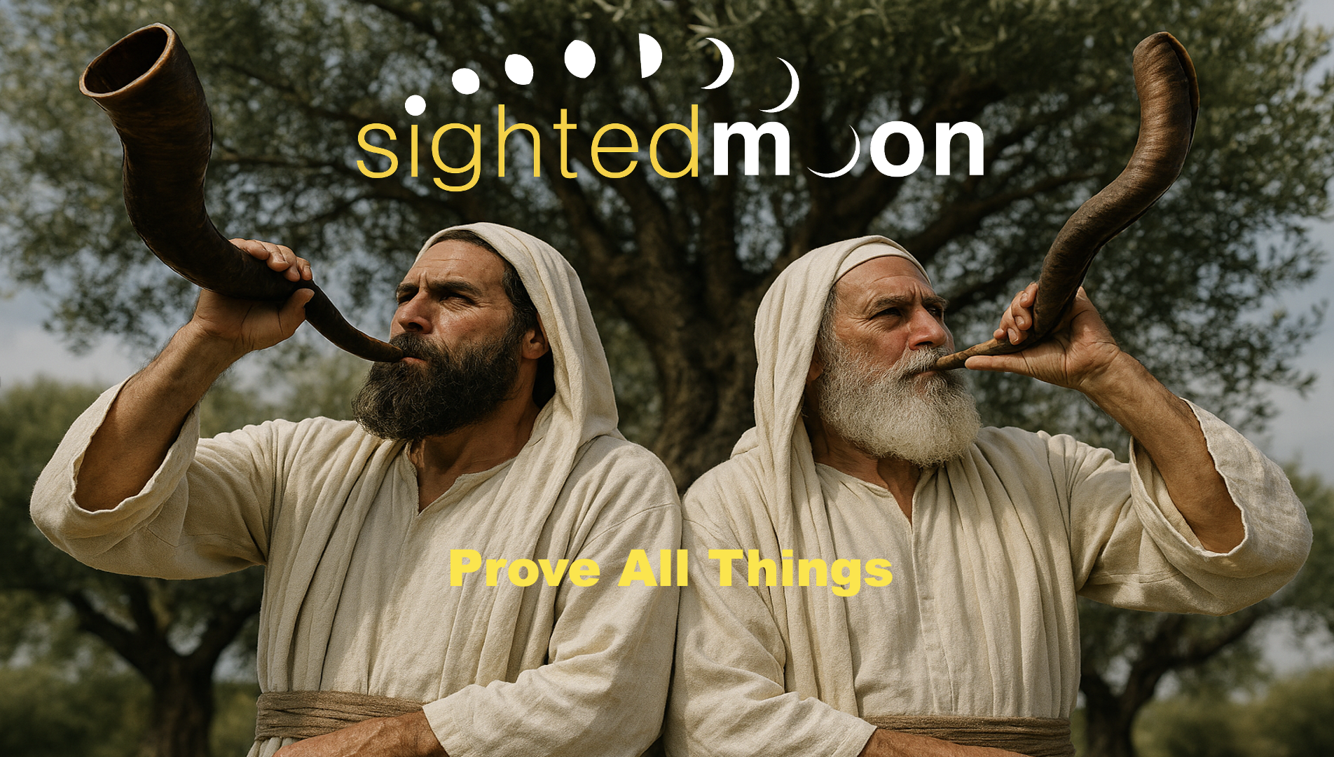 Two Witnesses Blowing the Shofars